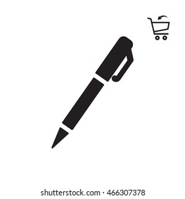 Pen  icon. Flat design.