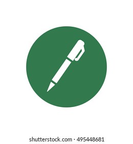 Pen  icon. Flat design.
