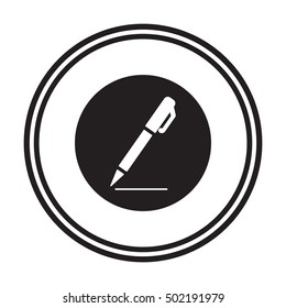 Pen  icon. Flat design.