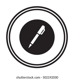 Pen  icon. Flat design.