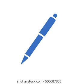 Pen icon. Flat design.