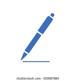 Pen icon. Flat design.