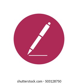 Pen icon. Flat design.
