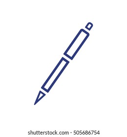 Pen icon. Flat design.