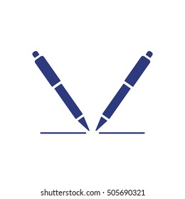 Pen icon. Flat design.