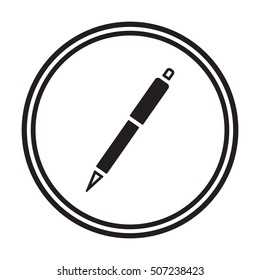 Pen icon. Flat design.