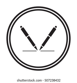 Pen icon. Flat design.