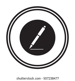 Pen icon. Flat design.