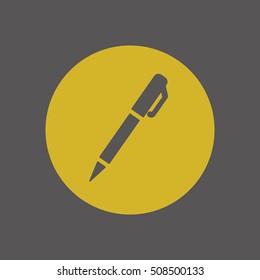 Pen  icon. Flat design.