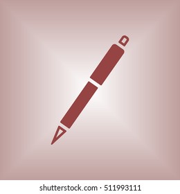 Pen icon. Flat design.