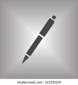 Pen icon. Flat design.