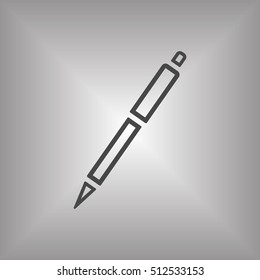 Pen icon. Flat design.