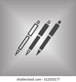 Pen icon. Flat design.