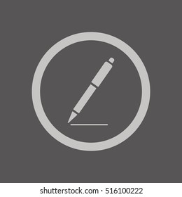 Pen icon. Flat design.