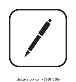 Pen icon. Flat design.