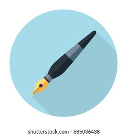 Pen icon in flat design