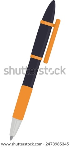 Pen icon in flat illustration isolated on white background.
