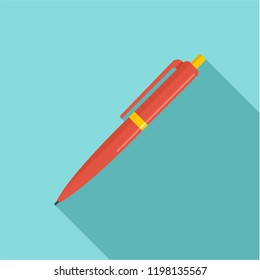 Pen icon. Flat illustration of pen vector icon for web design
