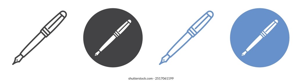 Flachstrichsymbolsatz für Stiftsymbol.
