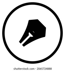 Icono de la pluma. Estilo plano Forma de círculo aislada en fondo blanco. Ilustración del vector