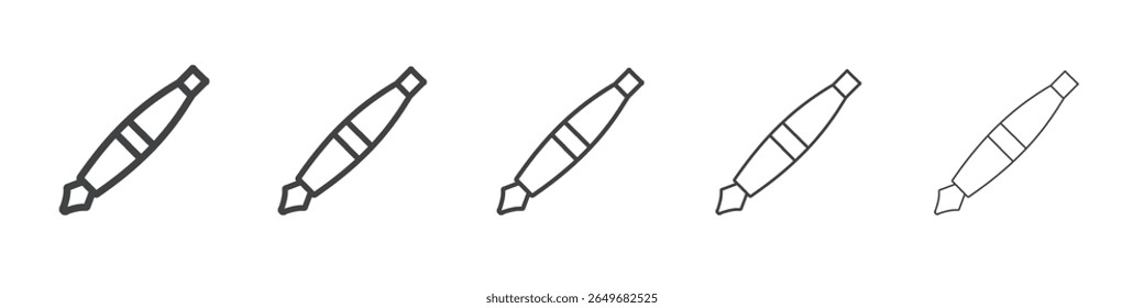 pen icon flat thin illustration symbol