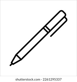 Pen icon. fountain pen symbol. vector illustration
