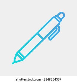 Pen icon in gradient style, use for website mobile app presentation