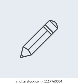 Pen icon gray. Vector illustration