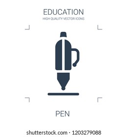 pen icon. high quality filled pen icon on white background. from education collection flat trendy vector pen symbol. use for web and mobile