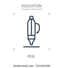 pen icon. high quality line pen icon on white background. from education collection flat trendy vector pen symbol. use for web and mobile