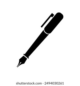 Pen icon illustrated on background