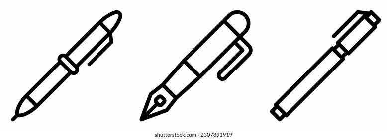 Pen icon illustration collection. Vector illustration.