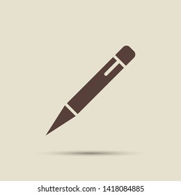 Pen icon illustration. Flat design style