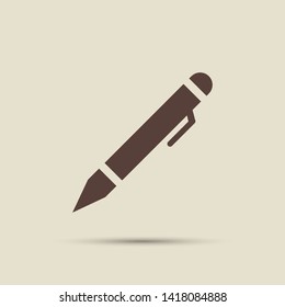 Pen icon illustration. Flat design style