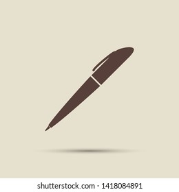Pen icon illustration. Flat design style