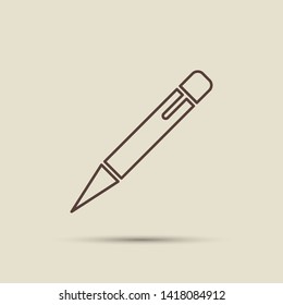 Pen icon illustration. Flat design style