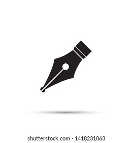 Pen icon illustration. Flat design style