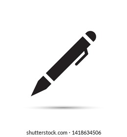 Pen icon illustration. Flat design style