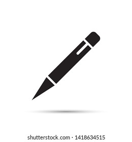 Pen icon illustration. Flat design style
