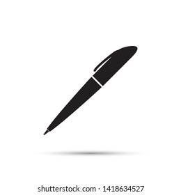 Pen icon illustration. Flat design style
