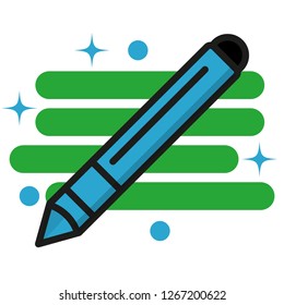 pen icon illustration with perfect effect, very modern and elegance concept