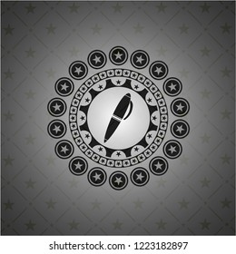 pen icon inside black emblem