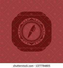 pen icon inside red icon or emblem
