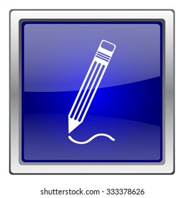 Pen icon. Internet button on white background. EPS10 vector.
