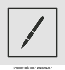Pen  icon, isolated. Flat  design. 