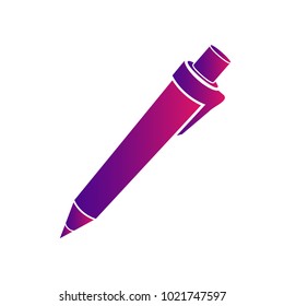 Pen icon, isolated. Flat design.