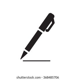 Pen   icon,  isolated. Flat  design.