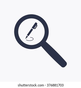 Pen   icon,  isolated. Flat  design.
