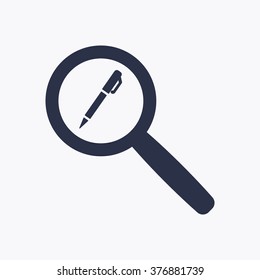 Pen   icon,  isolated. Flat  design.