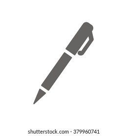 Pen  icon,  isolated. Flat  design.
